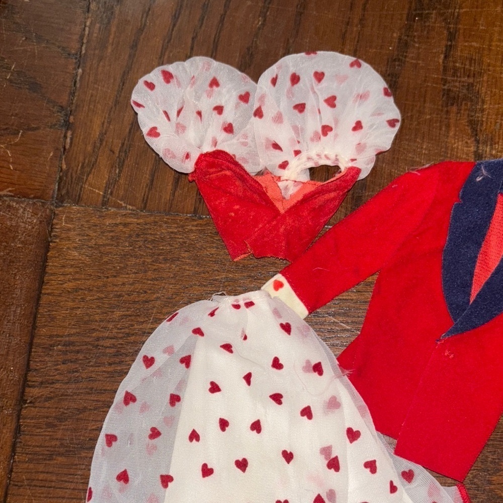 1983 Barbie Doll Loving You Heart clothes Outfit Top/Skirt Dress  Ken tux coat - Picture 4 of 6